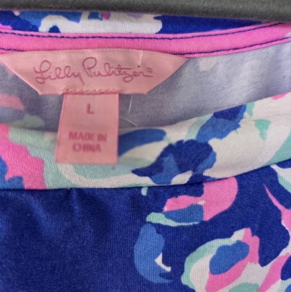 Lilly Pulitzer Lowe MultiCoastal Retreat Engineered DropWaist Stretch Dress L - Picture 14 of 15